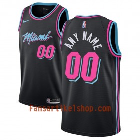Miami Heat Trikot Benutzerdefinierte 2018-19 Nike City Edition Schwarz Swingman - Herren